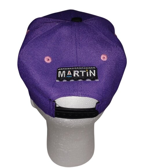 Martin 1992 Purple Snapback Hat Geometric Brim Nostalgia Streetwear Hip-Hop - Picture 4 of 7